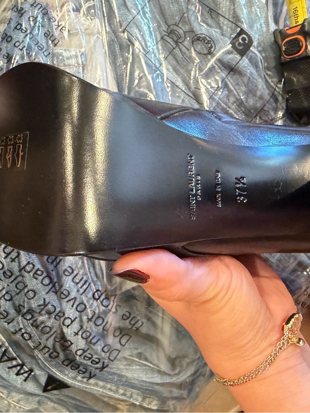 Yves Saint Laurent Black Ankle Boots - Picture 8 of 8